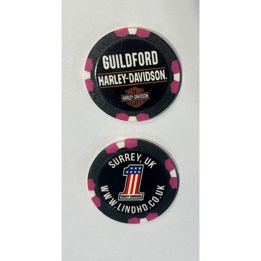 Pink Harley-Davidson® Guildford Dealer Poker Chip