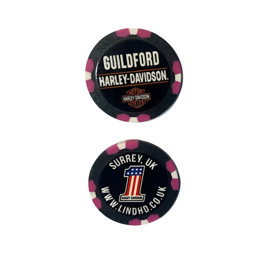 Harley-Davidson® Guildford Dealer Poker Chip - Pink