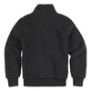 Black fleece jacket on a white background