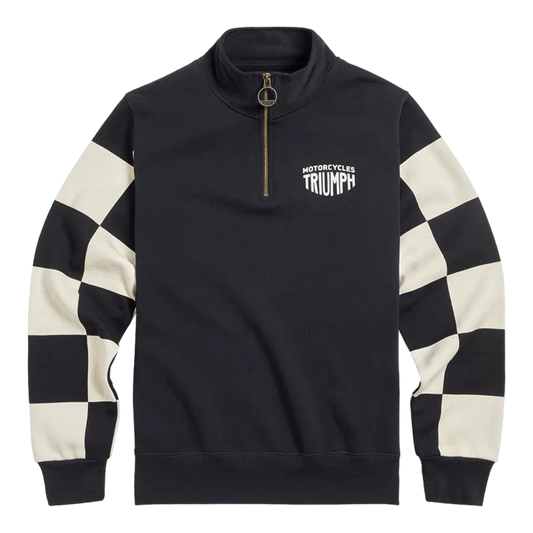 Triumph Prewitt Quarter Zip Sweat - Black/Bone