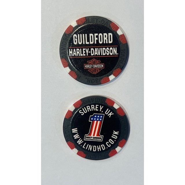 Red Harley-Davidson® Guildford Dealer Poker Chip