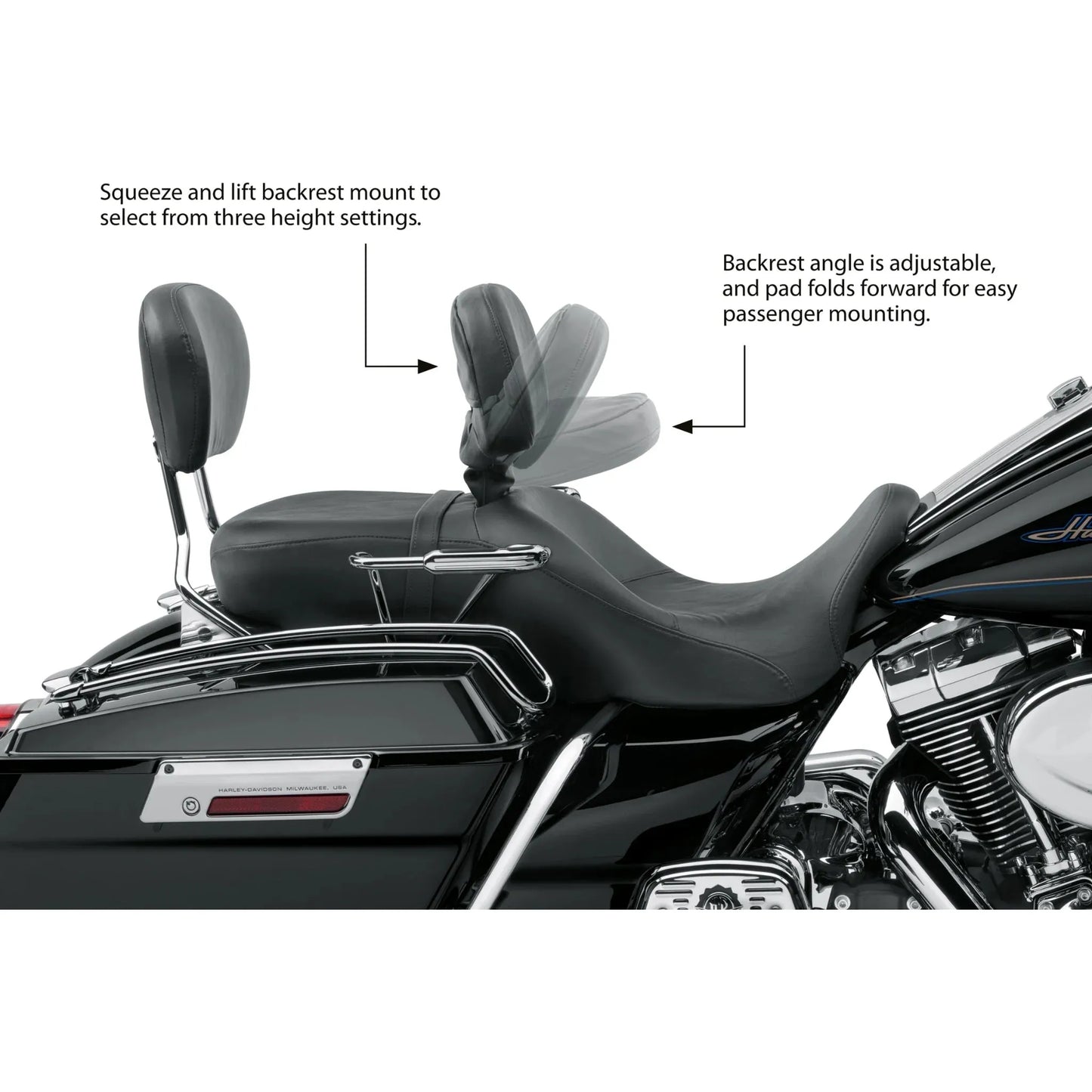 Harley-Davidson® Street Glide Style Rider Backrest