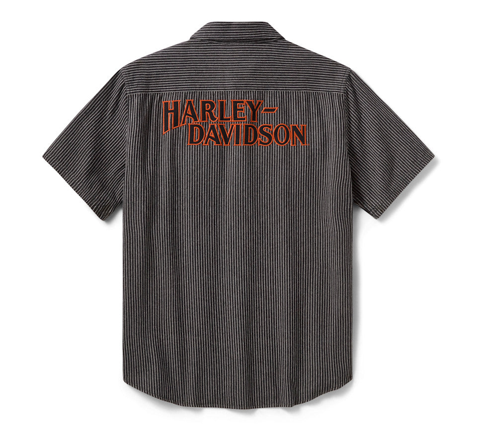 Harley Davidson® Men's Vintage Pinstripe Short Sleeve Shirt