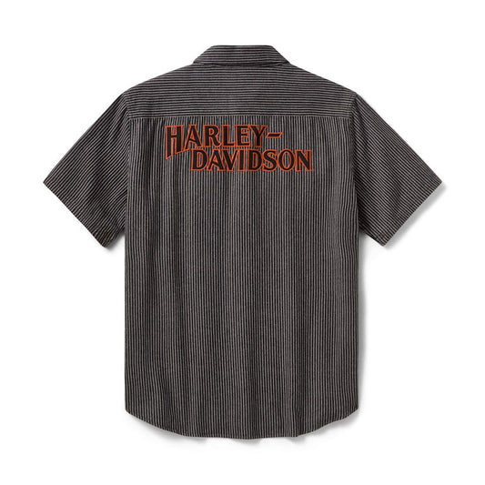 Harley Davidson® Men's Vintage Pinstripe Short Sleeve Shirt