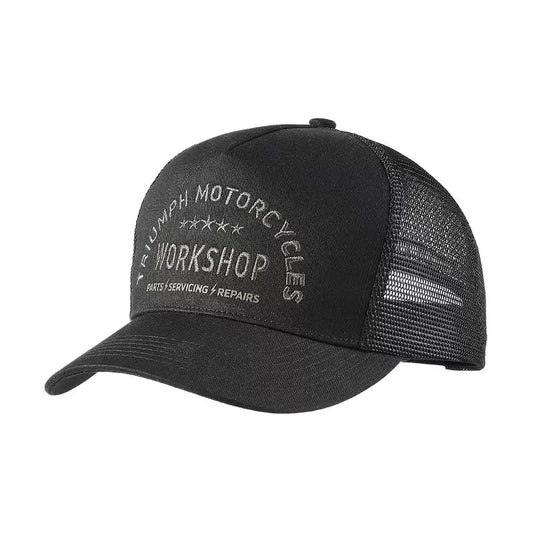 Triumph Workshop Trucker Cap in Black and Black