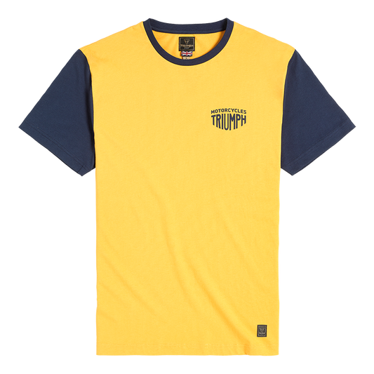 Triumph Fenland Contrast T-Shirt in Gold/Navy