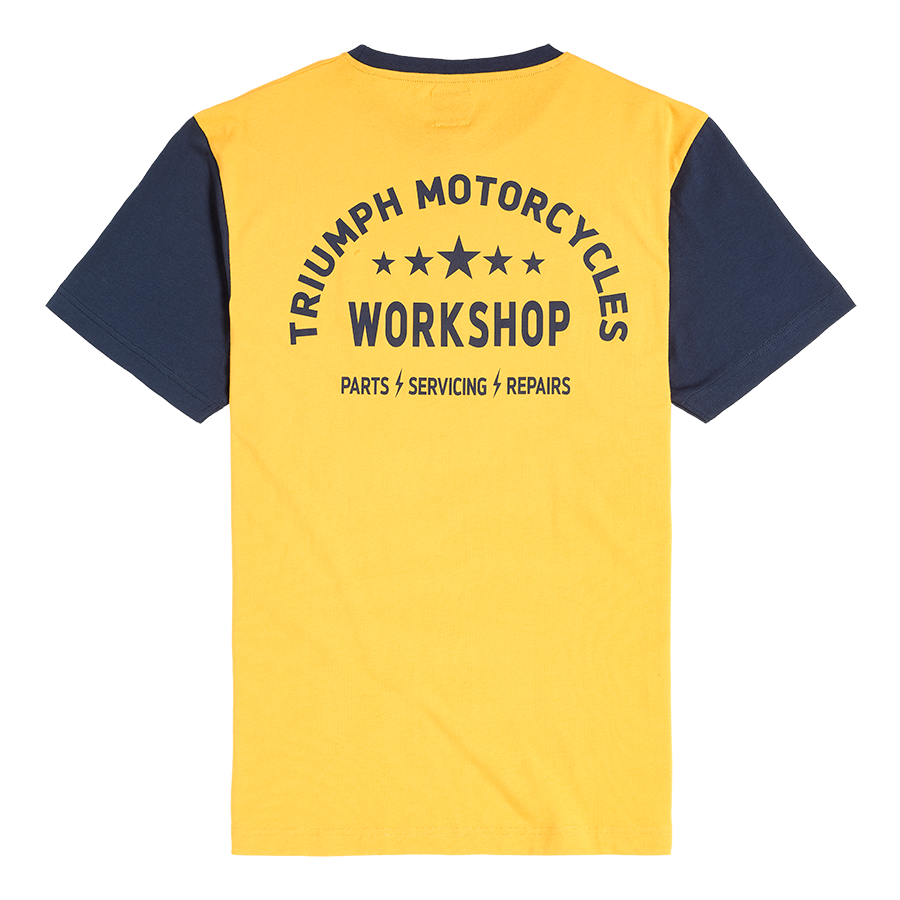 Triumph Fenland Contrast T-Shirt in Gold/Navy