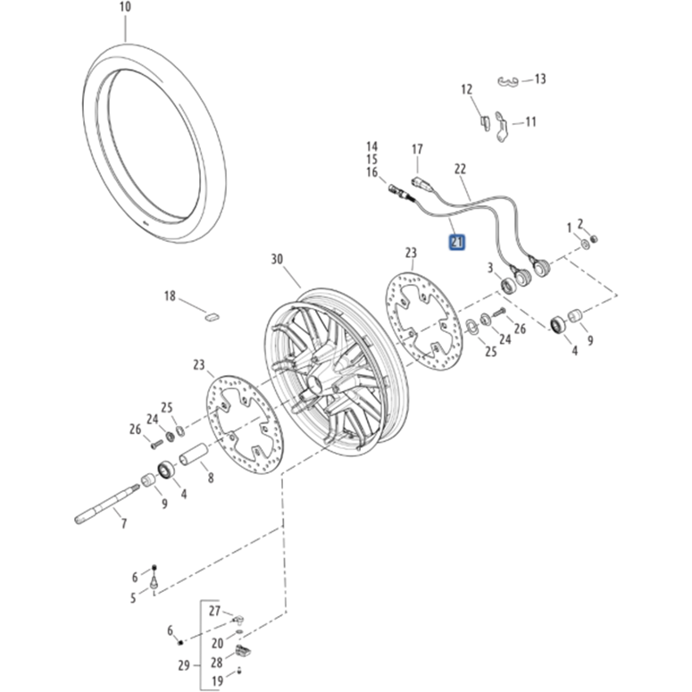 Harley-Davidson® ABS Wheel Speed Sensor - Touring – LIND
