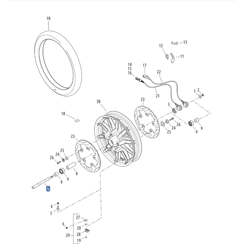 Harley Davidson® OEM Front Axle