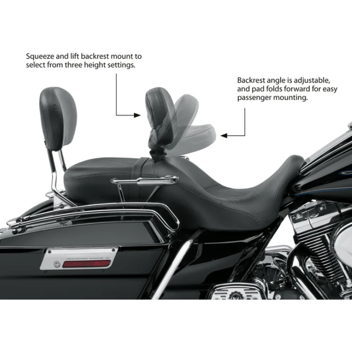 Harley Davidson Road King Classic Style Adjustable Rider Backrest