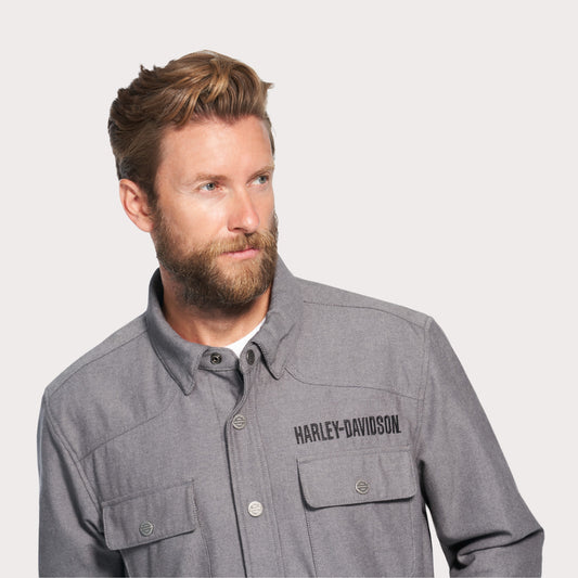 Harley Davidson® Men's Operative Riding Shirt Jacket-Grey