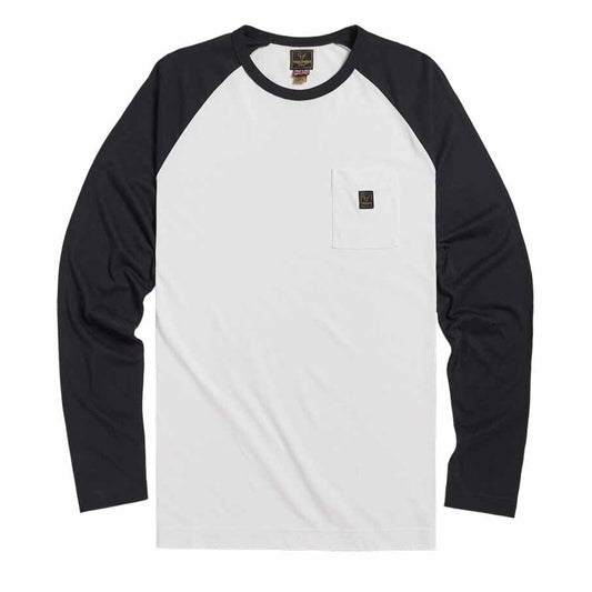 Triumph Blackwell Contrast Sleeve Tee in White and Black