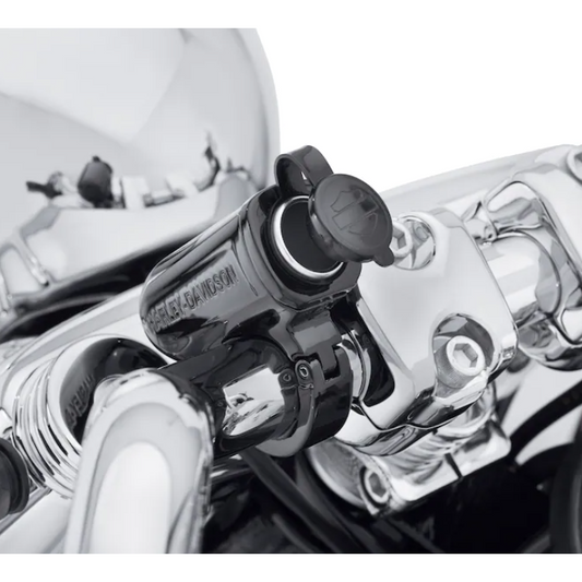 Harley-Davidson® Black Handlebar Mount Auxiliary Power Port