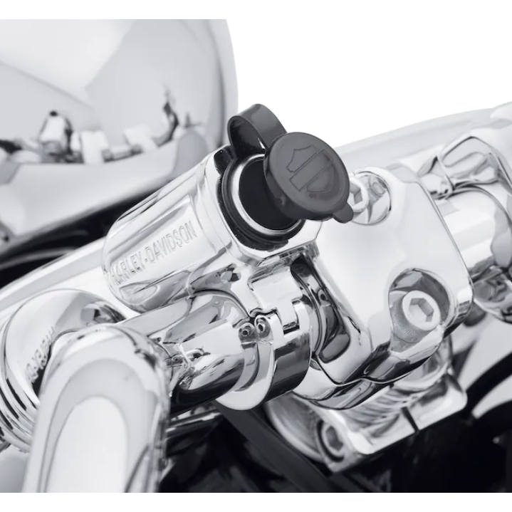 Harley-Davidson® Chrome Handlebar Mount Auxiliary Power Port