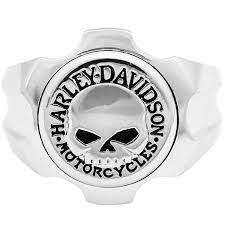 Harley-Davidson® Men's Stainless Steel Axel Willie G Skull Ring
