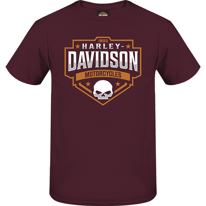 Harley Davidson® Mens Chrome Print Guildford H D Dealer T Shirt Lind 