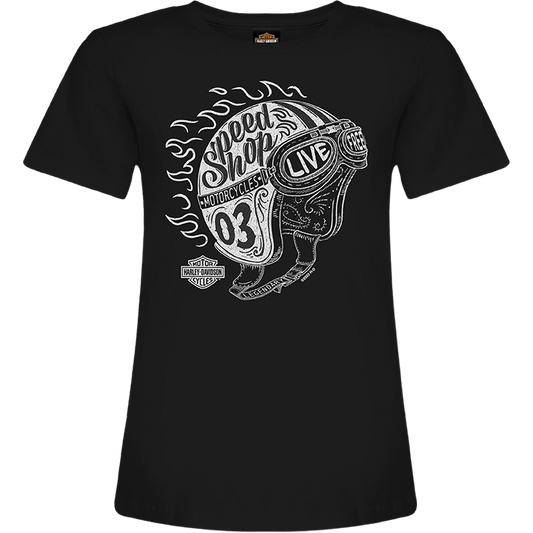 Harley-Davidson® Woman’s "Chalk Helmet" Guildford H-D Dealer t-Shirt