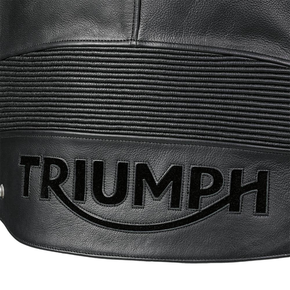 Triumph Braddan Asymmetric Leather Jacket - Black