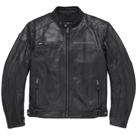 Harley-Davidson® Men's Skull Reflective Leather Jacket