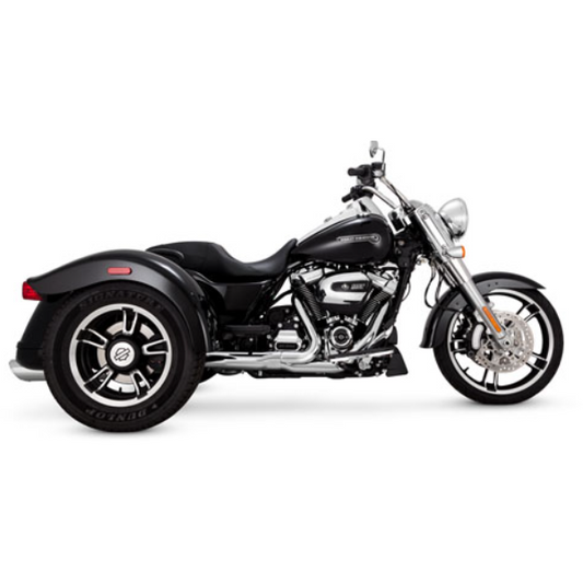 Vance & Hines, 4" Twin Slash Round Slip-Ons - Chrome
