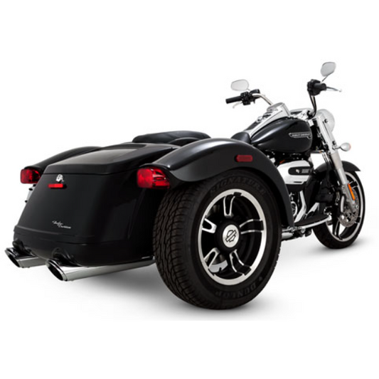 Vance & Hines, 4" Twin Slash Round Slip-Ons - Chrome