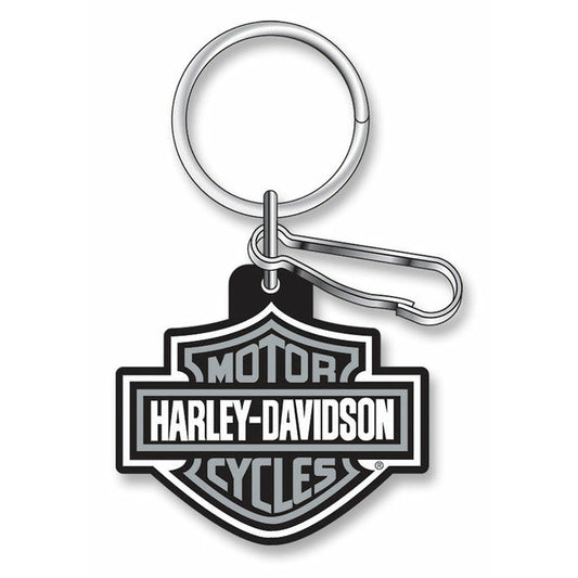 Harley-Davidson® Bar & Shield Grey Logo Key Chain