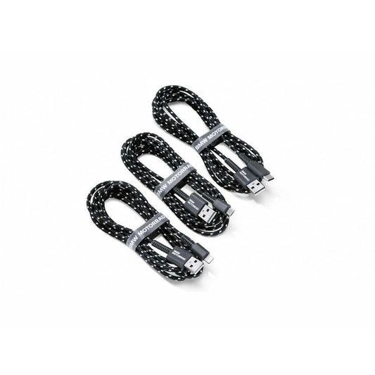 BMW Motorrad USB Cable 3 Pack Set (Lightning / USB C / Micro USB)