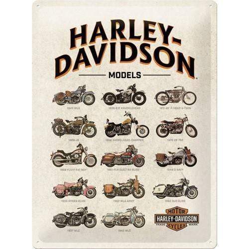 Harley-Davidson® Classic Motorcycle Motorbike Range 3D Metal/Steel Wall Sign