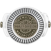 Harley-Davidson® Men's Stainless Steel Gold Tone Trademark B&S Medallion Ring