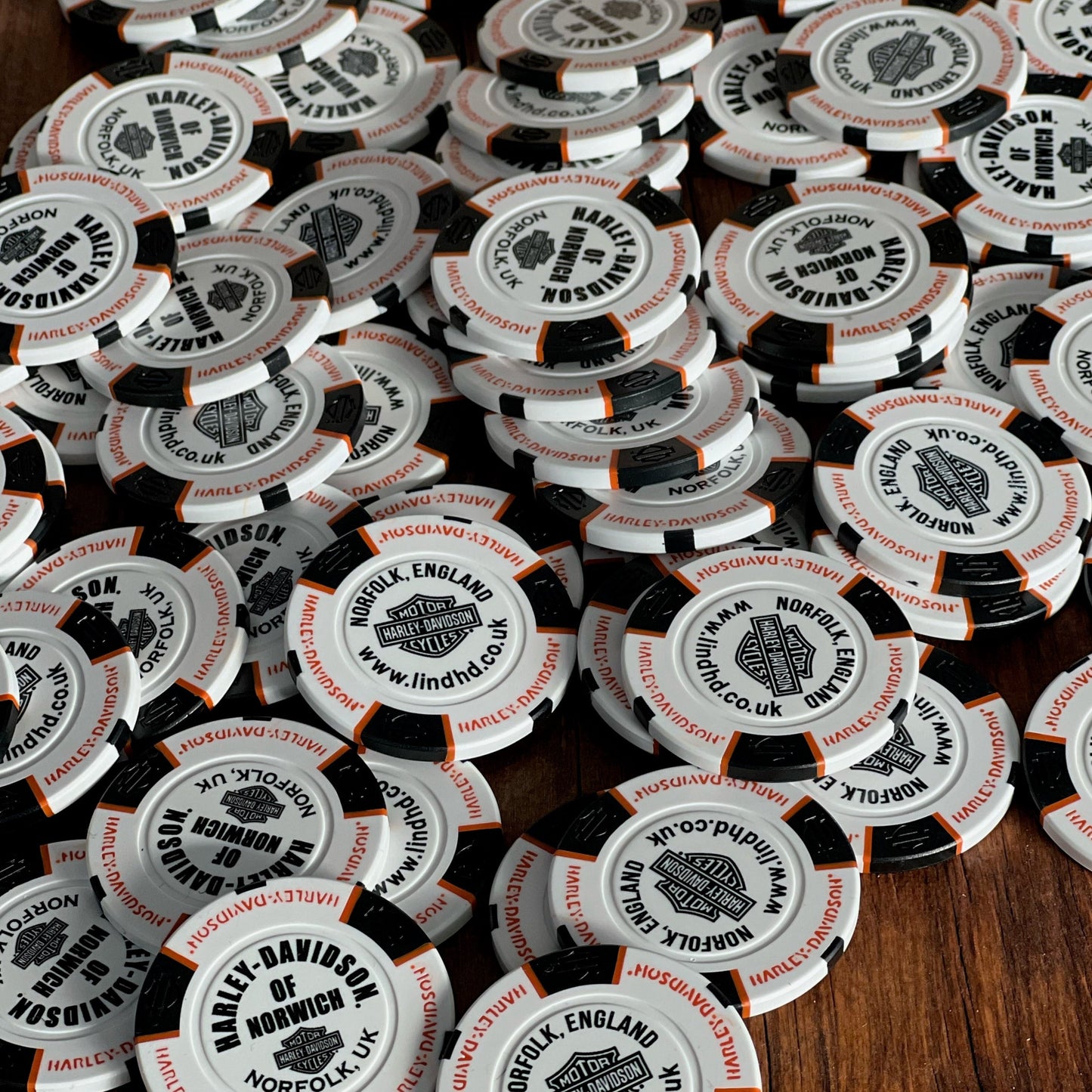 Harley-Davidson® Norwich Poker Chip - Black & White