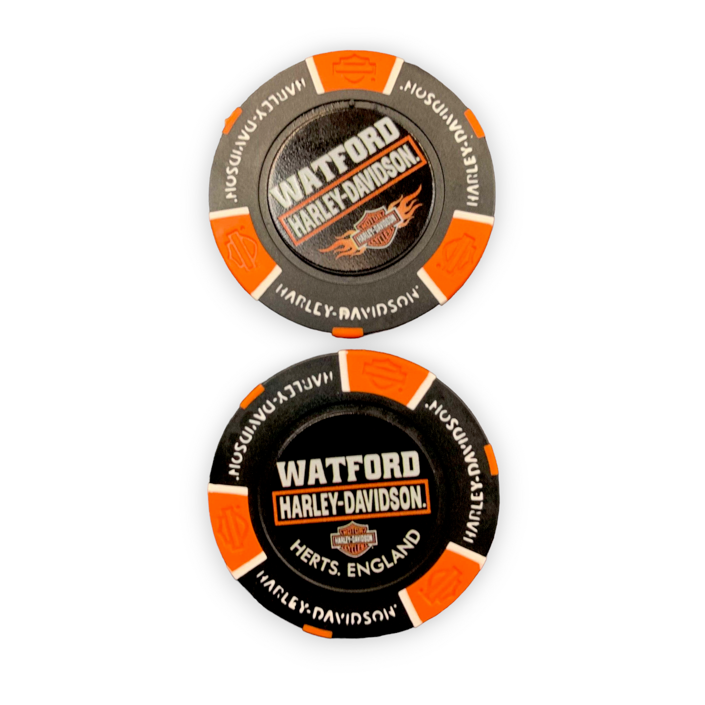Watford Harley-Davidson Poker Chip Black/Orange