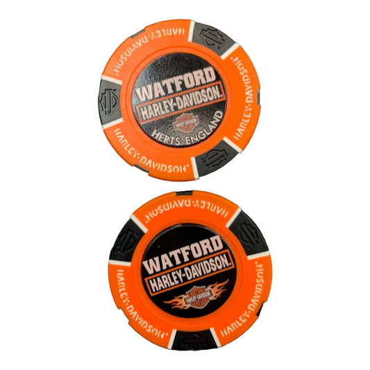 Harley-Davidson® Watford Poker Chip Orange/Black