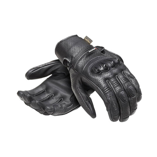 Triumph Jansson Perforated Leather Gloves - Black
