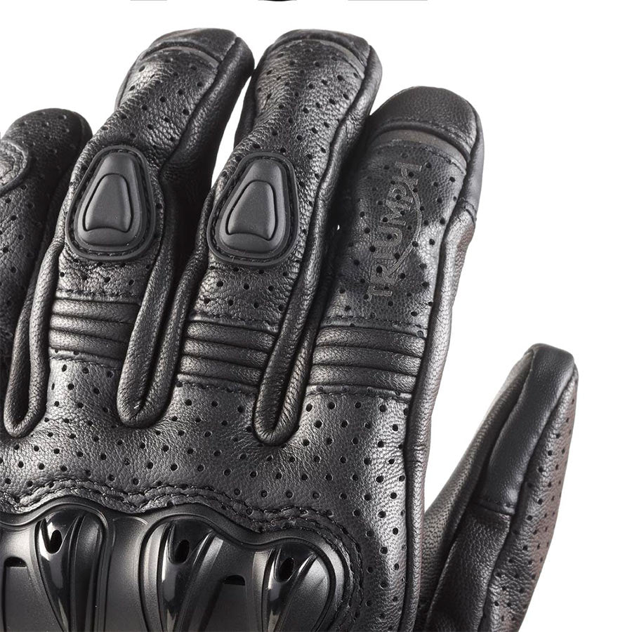 Triumph Jansson Perforated Leather Gloves - Black