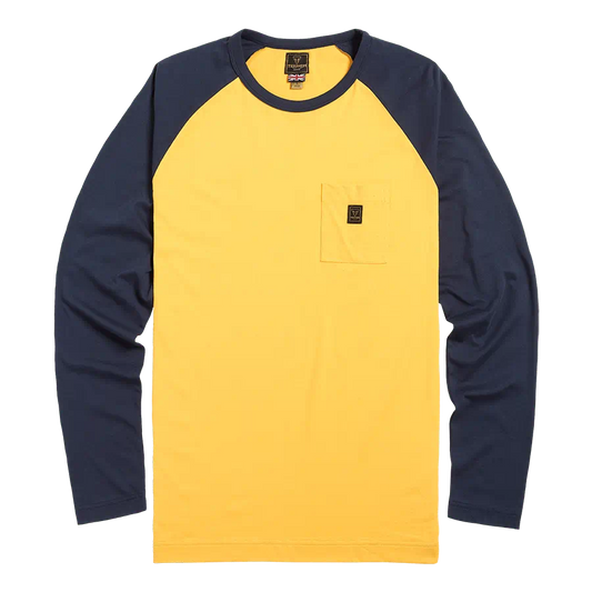 Triumph Blackwell Contrast Sleeve Tee in Gold and Navy
