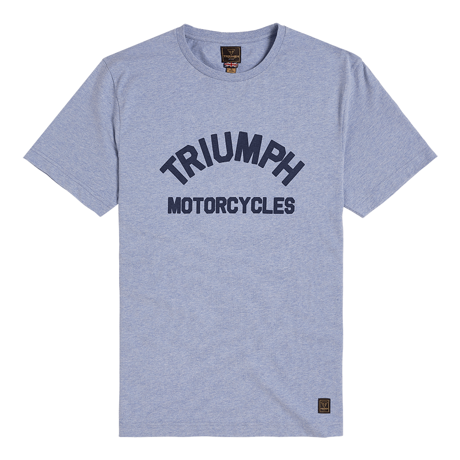 Triumph Burnham Arch Logo Tee in Blue Marl