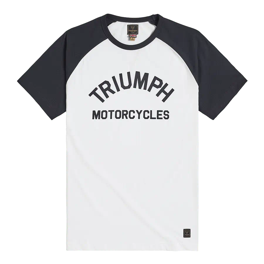 Triumph Saltern Contrast Sleeve Tee in White and Black