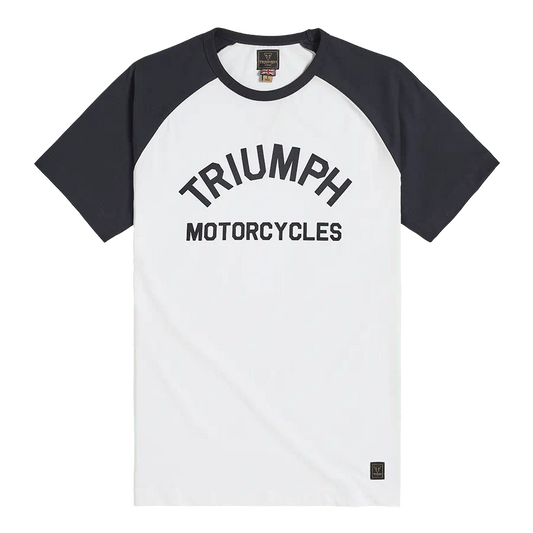 Triumph Saltern Contrast Sleeve Tee in White and Black