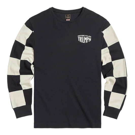 Triumph Harker Checkerboard Long Sleeve Tee - Black & White