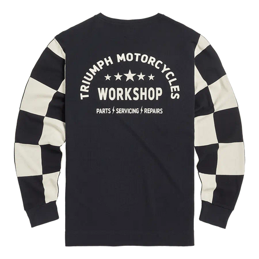 Triumph Harker Checkerboard Long Sleeve Tee - Black & White