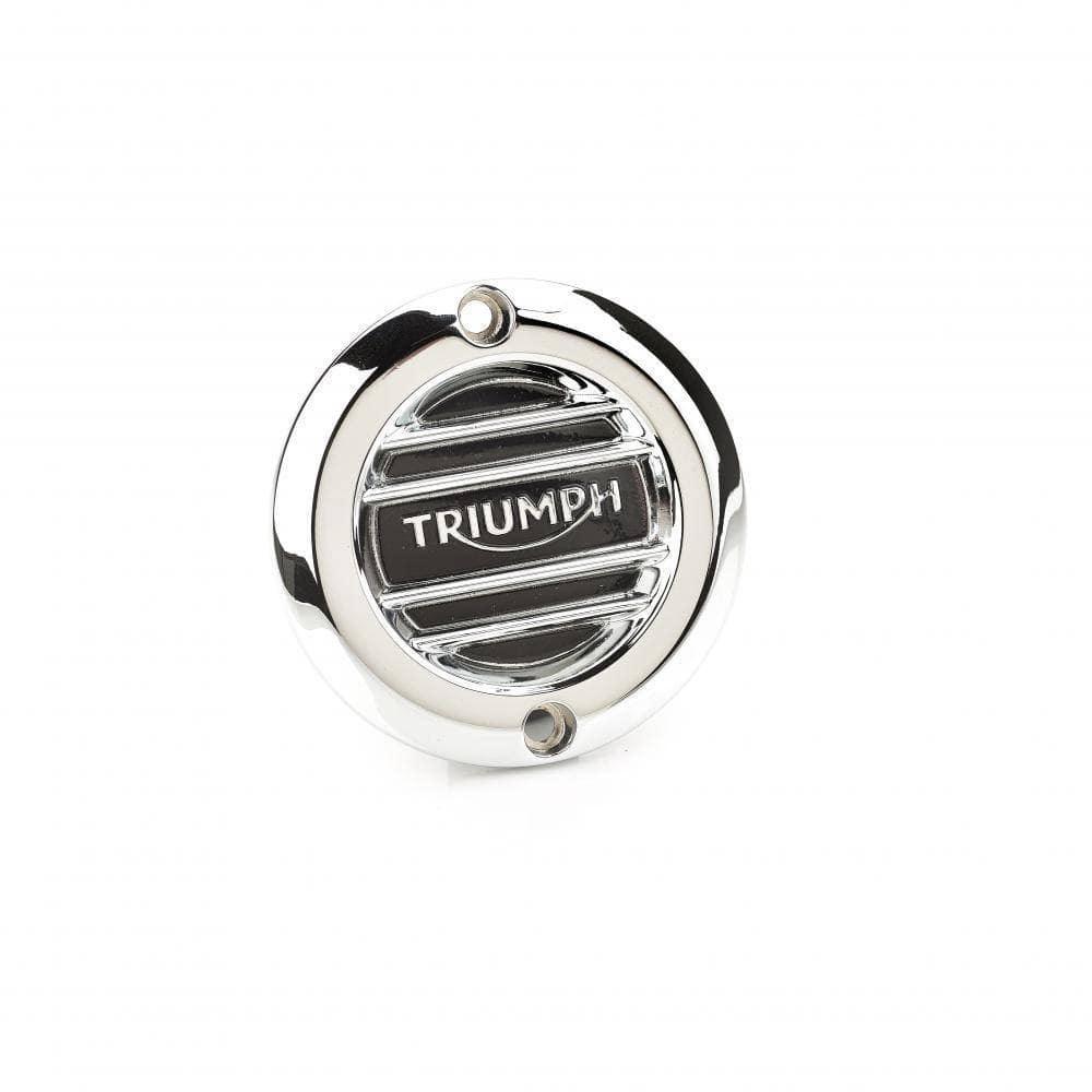 Triumph Accessories Triumph Chrome Clutch Badge - Ribbed